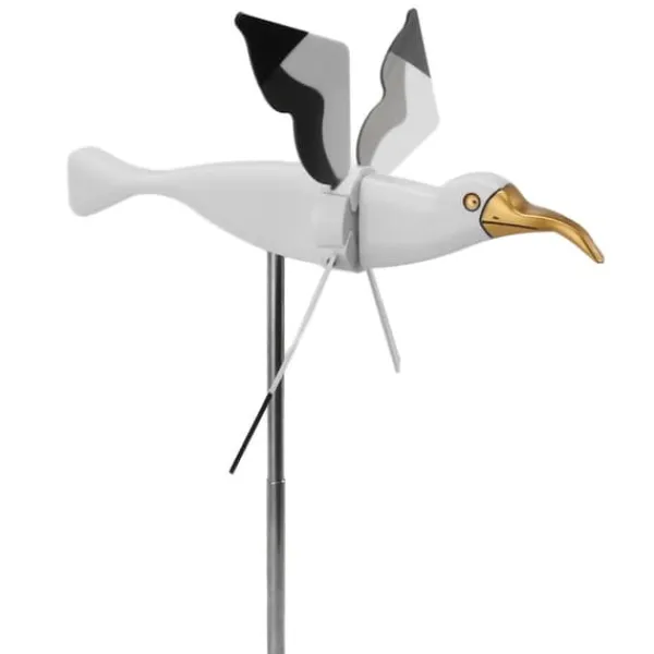 Flying Seagul Vindmølle Havesnurre Græsplænepynt Vindmølle Whirligig Asuka Serie Vindmølle til Udendørs Havedekorationer Vinddekoration