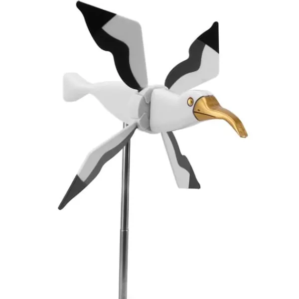 Flying Seagul Vindmølle Havesnurre Græsplænepynt Vindmølle Whirligig Asuka Serie Vindmølle til Udendørs Havedekorationer Vinddekoration