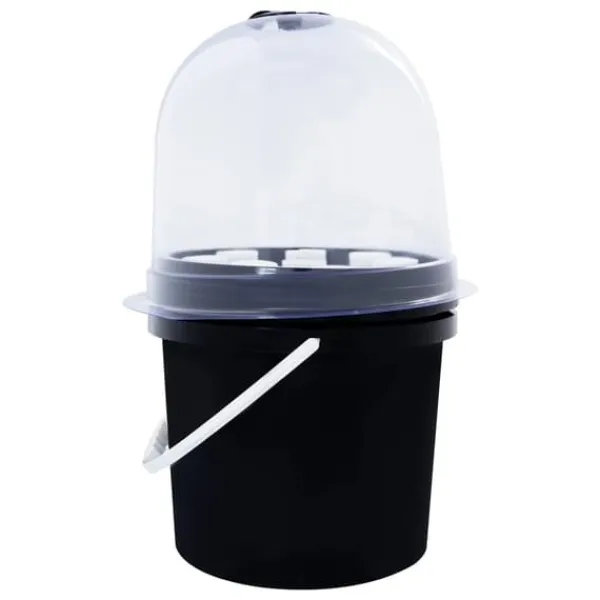 Sale Fogponics hydroponisk system - Indendørs plantesæt - 8 plantepladser - Automatisk tågecyklus - Timer 60/30 min - 12–24 V DC - 27×27×29 cm - Sort Kit Til Plante- & Urtedyrkning
