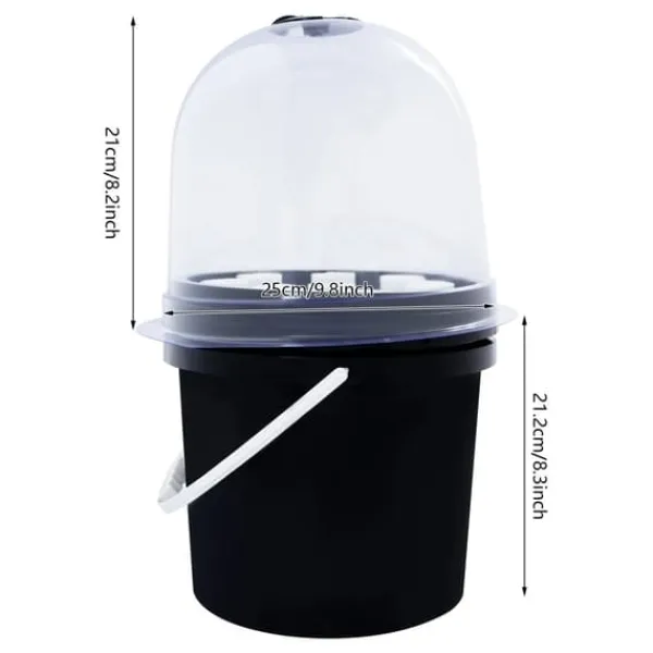 Sale Fogponics hydroponisk system - Indendørs plantesæt - 8 plantepladser - Automatisk tågecyklus - Timer 60/30 min - 12–24 V DC - 27×27×29 cm - Sort Kit Til Plante- & Urtedyrkning