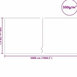 Springvand & Damme^Foldbar damfleece i grå - Beskytter havebassiner | Størrelse: 1 x 50 m