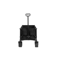 Haveværktøj^Foldbar ekstra rummelig trolley med terrængående hjul, 300L kapacitet og drikkeholder – kapacitet til 100 kg – sort