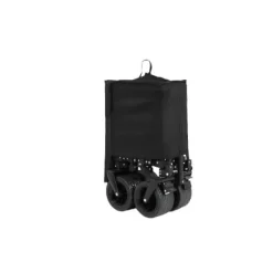 Haveværktøj^Foldbar ekstra rummelig trolley med terrængående hjul, 300L kapacitet og drikkeholder – kapacitet til 100 kg – sort