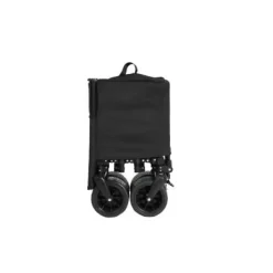 Haveværktøj^Foldbar ekstra rummelig trolley med terrængående hjul, 300L kapacitet og drikkeholder – kapacitet til 100 kg – sort