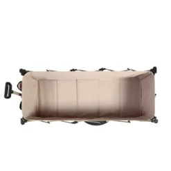 New Foldbar havevogn med 100 kg kapacitet, robust 300L transportvogn med store terrængående hjul og drikkeholder - beige Haveværktøj