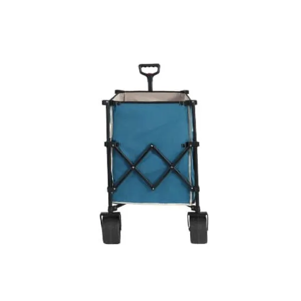 Outlet Foldbar vogn 220 kg med store hjul, holdbar 300L havevogn med terrænhjul og drikkeholder, blå Haveværktøj