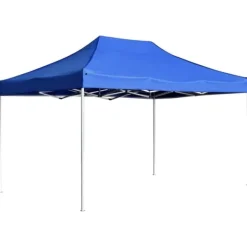 Telte & Lysthuse^Foldbart festtelt aluminium - Professionelt partytelt | Størrelse: 4,5x3 m | Farve: Blå