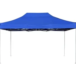 Telte & Lysthuse^Foldbart festtelt aluminium - Professionelt partytelt | Størrelse: 4,5x3 m | Farve: Blå