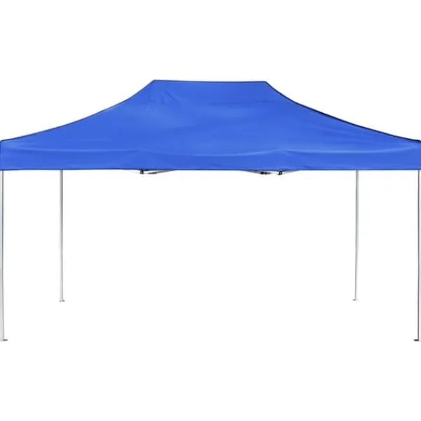 Telte & Lysthuse^Foldbart festtelt aluminium - Professionelt partytelt | Størrelse: 4,5x3 m | Farve: Blå
