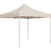 Telte & Lysthuse^Foldbart festtelt i aluminium - Elegant cremefarvet design | Størrelse: 2x2 m