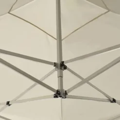 Telte & Lysthuse^Foldbart festtelt i aluminium - Elegant cremefarvet design | Størrelse: 2x2 m