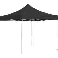 Telte & Lysthuse^Foldbart festtelt i aluminium - Professionelt design | Farve: Antracitgrå | Størrelse: 2x2 m