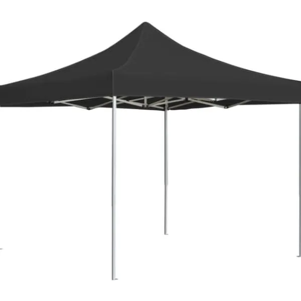 Telte & Lysthuse^Foldbart festtelt i aluminium - Professionelt design | Farve: Antracitgrå | Størrelse: 2x2 m
