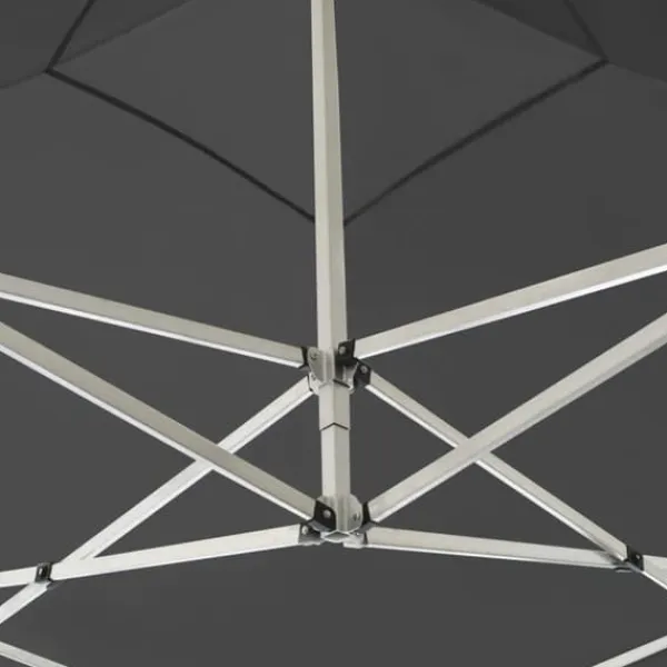 Telte & Lysthuse^Foldbart festtelt i aluminium - Professionelt design | Farve: Antracitgrå | Størrelse: 2x2 m