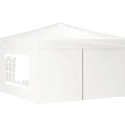 Telte & Lysthuse^Foldbart festtelt med sidevægge - 3x3 m | Farve: Hvid