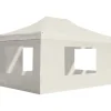 Foldbart festtelt med vægge - 4,5 x 3 m | Farve: Creme Telte & Lysthuse