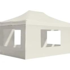 Foldbart festtelt med vægge - 4,5 x 3 m | Farve: Creme Telte & Lysthuse