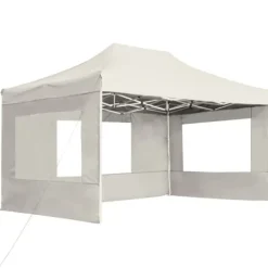 Foldbart festtelt med vægge - 4,5 x 3 m | Farve: Creme Telte & Lysthuse