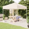 Telte & Lysthuse^Foldbart festtelt 2x2 m - UV-resistent og vandafvisende | Farve: Creme