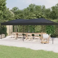 Telte & Lysthuse^Foldbart festtelt 3x6 m - UV-resistent og vandafvisende | Farve: Antracitgrå