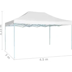 Telte & Lysthuse^Foldbart festtelt 3x4,5 m hvid - Festtelt - Festtelte - Home & Living