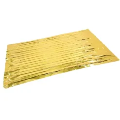 Sale Foldbart PET-aluminiseret film termisk nødtæppe - Bærbart overlevelsesudstyr til camping og udendørsaktiviteter - Guld, 210 cm x 160 cm Beredskabsplaner