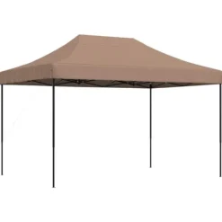 Telte & Lysthuse^Foldbart pop op-festtelt - Ideelt til udendørs begivenheder | Farve: Brun | Størrelse: 410x279x315 cm