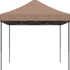 Telte & Lysthuse^Foldbart pop op-festtelt - Ideelt til udendørs begivenheder | Farve: Brun | Størrelse: 410x279x315 cm