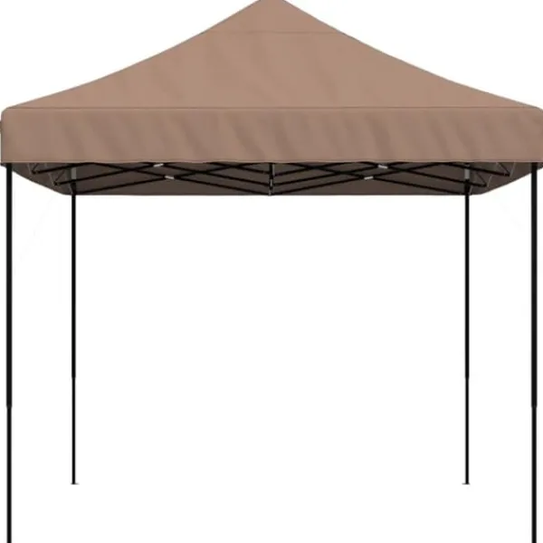 Telte & Lysthuse^Foldbart pop op-festtelt - Ideelt til udendørs begivenheder | Farve: Brun | Størrelse: 410x279x315 cm