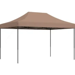 Telte & Lysthuse^Foldbart pop op-festtelt - Ideelt til udendørs begivenheder | Farve: Brun | Størrelse: 410x279x315 cm