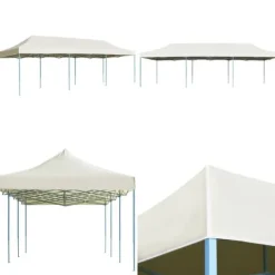 Telte & Lysthuse^Foldbart pop op-festtelt 3x9 m cremefarvet - Festtelt - Festtelte - Home & Living