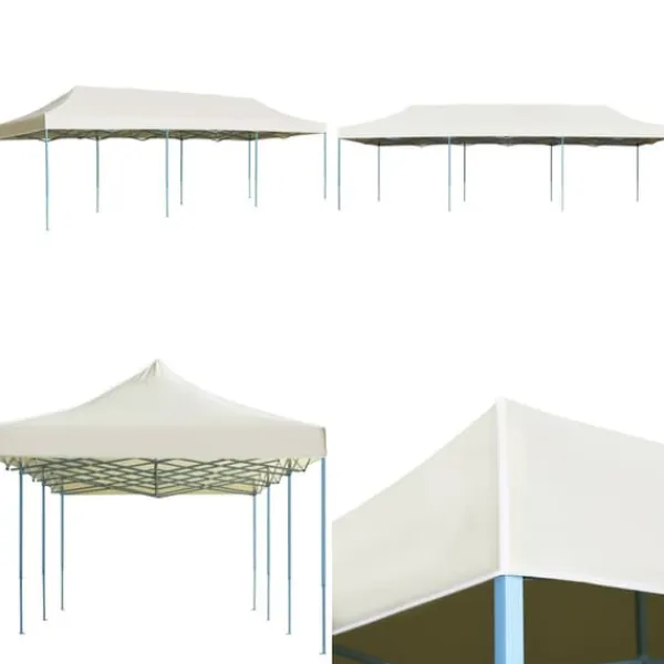 Telte & Lysthuse^Foldbart pop op-festtelt 3x9 m cremefarvet - Festtelt - Festtelte - Home & Living