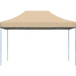 Telte & Lysthuse^Foldbart pop up-festtelt - Ideelt til udendørs begivenheder | Farve: Beige | Størrelse: 410x279x315 cm