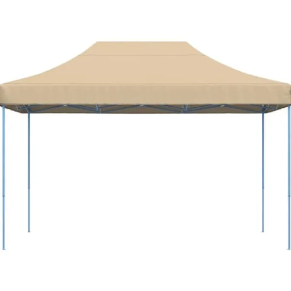 Telte & Lysthuse^Foldbart pop up-festtelt - Ideelt til udendørs begivenheder | Farve: Beige | Størrelse: 410x279x315 cm