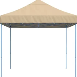 Telte & Lysthuse^Foldbart pop up-festtelt - Ideelt til udendørs begivenheder | Farve: Beige | Størrelse: 410x279x315 cm