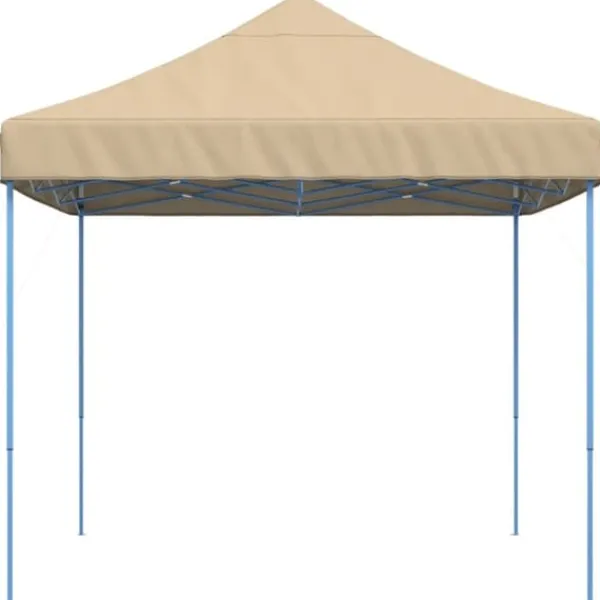 Telte & Lysthuse^Foldbart pop up-festtelt - Ideelt til udendørs begivenheder | Farve: Beige | Størrelse: 410x279x315 cm