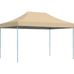 Telte & Lysthuse^Foldbart pop up-festtelt - Ideelt til udendørs begivenheder | Farve: Beige | Størrelse: 410x279x315 cm