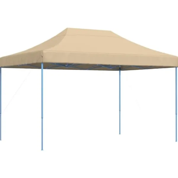 Telte & Lysthuse^Foldbart pop up-festtelt - Ideelt til udendørs begivenheder | Farve: Beige | Størrelse: 410x279x315 cm