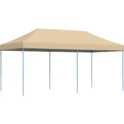 Discount Foldbart pop up-festtelt - Ideelt til udendørs begivenheder | Farve: Beige | Størrelse: 580x292x315 cm Telte & Lysthuse