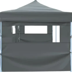 Outlet Foldbart pop up-festtelt med 5 sidevægge - UV-bestandigt og vandafvisende | Farve: Antracitgrå | Størrelse: 870x291x315 cm Telte & Lysthuse