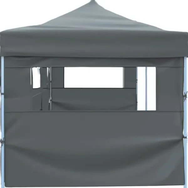 Outlet Foldbart pop up-festtelt med 5 sidevægge - UV-bestandigt og vandafvisende | Farve: Antracitgrå | Størrelse: 870x291x315 cm Telte & Lysthuse
