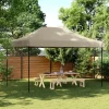 Telte & Lysthuse^Foldbart pop up-festtelt 440x292x315 cm - Ideelt til udendørs begivenheder | Farve: Gråbrun