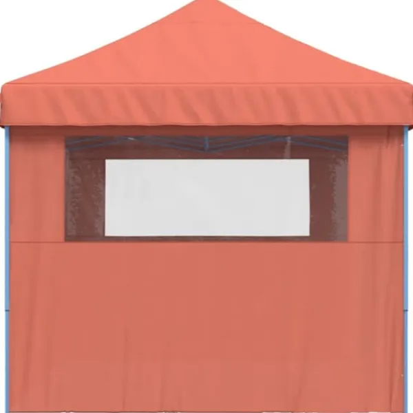 Online Foldbart pop-up festtelt med 3 sidevægge | Farve: Terracotta Telte & Lysthuse
