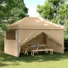 Telte & Lysthuse^Foldbart pop-up festtelt med 4 sidevægge | Farve: Beige