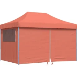 Online Foldbart pop-up festtelt med 4 sidevægge | Farve: Terracotta Telte & Lysthuse