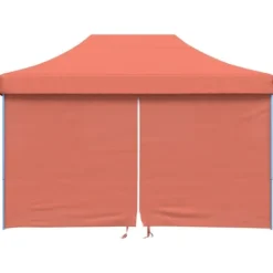 Online Foldbart pop-up festtelt med 4 sidevægge | Farve: Terracotta Telte & Lysthuse