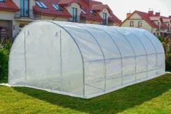 Discount Folie tunnel drivhus med vinduer 600 x 300 x 200 cm Hvid Drivhus