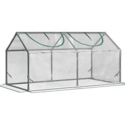 Discount Foliedrivhus PVC 120x60x60 cm, transparent – tomathus & drivbænk Drivhus