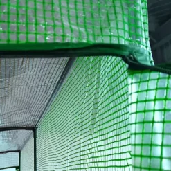 Drivhus^Foliedrivhus 200x100x215 cm med 2 døre, UV-beskyttelse, stål & PE, grøn – planteopdræt