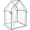 Clearance Foliedrivhus 90x90x145 cm med dobbeltdør, vindtæt, PE, transparent Drivhus